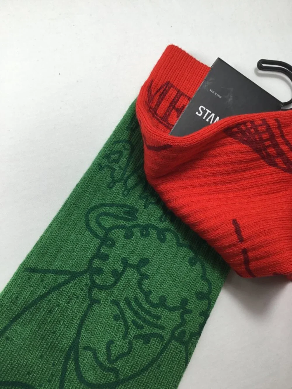 Stance  Home Alone Red & Green Crew Socks Size L